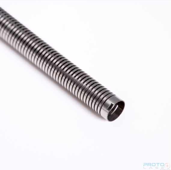 Laser-cut flexible metal tube