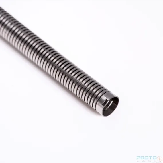 Laser-cut flexible metal tube