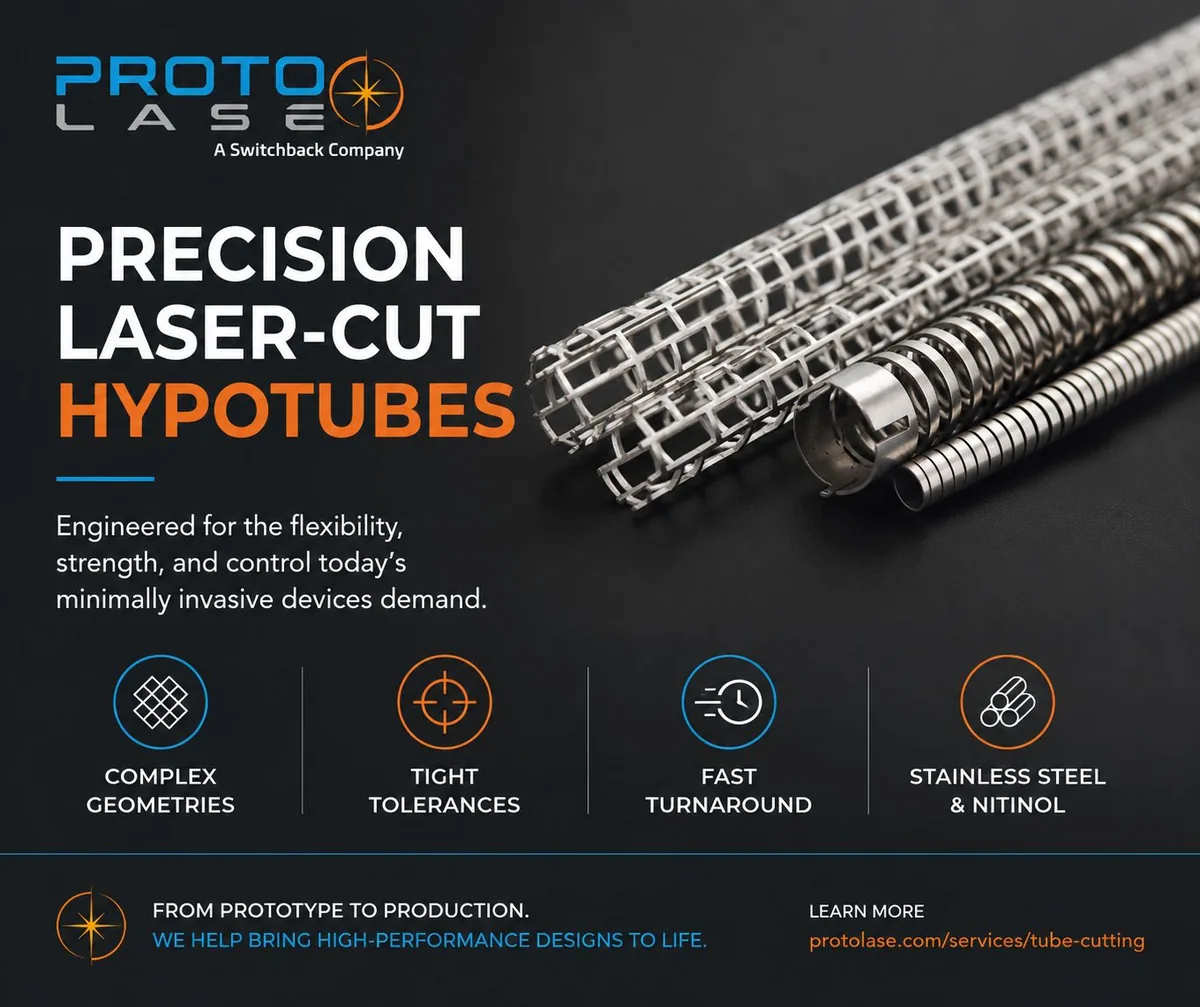 Proto Lase precision laser-cut hypotubes